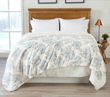 Velvet Plush Sherpa Luxury Bed Blanket - Cielo Collection-Blankets-Parc Decor