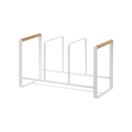Vertical Plate Organizer - Steel + Wood