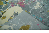 Vibrant Colorful Modern Abstract Gray, Olive, Purple and Ivory Hand knotted 10x14 and 12x15 wool Area Rug