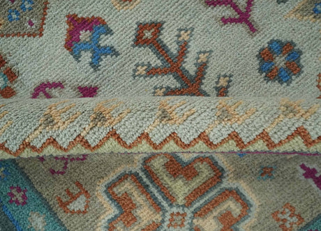 Vibrant Colorful Silver, Beige, Blue and Brown Traditional Heriz Multi Size wool Area Rug