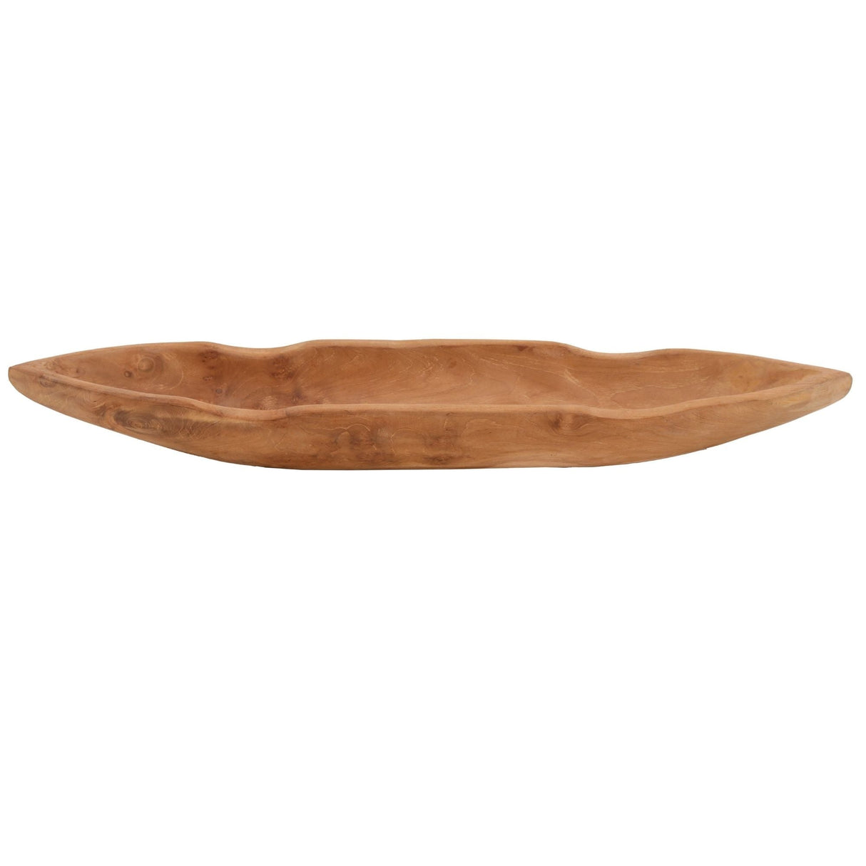 Viking Boat Natural Teak Table Centerpiece-Parc Decor