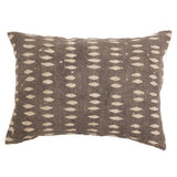 Vina Linen Block Print Throw Pillow Cover, Sand-Patterned Pillows-Parc Decor