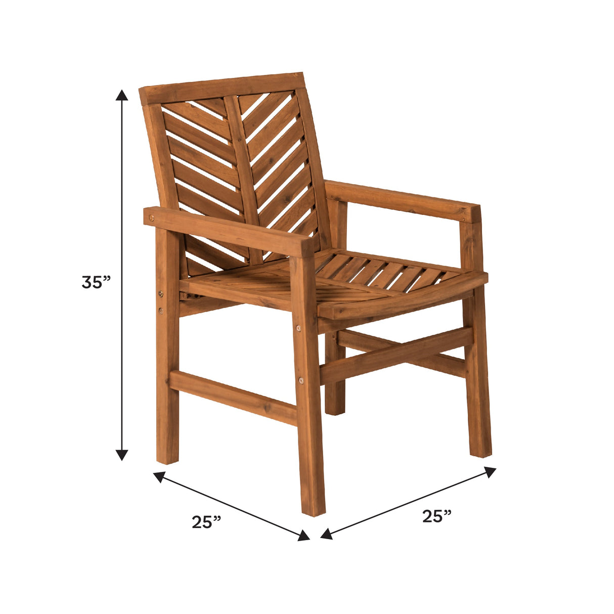 Vincent Patio Wood Chairs, Set of 2-Outdoor-Parc Decor