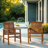 Vincent Patio Wood Chairs, Set of 2-Outdoor-Parc Decor