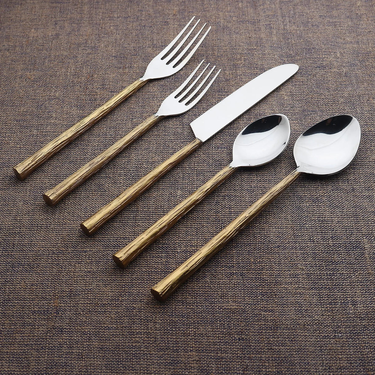 Vinear Flatware, 5- Pc. Place Setting-flatware set-Parc Decor