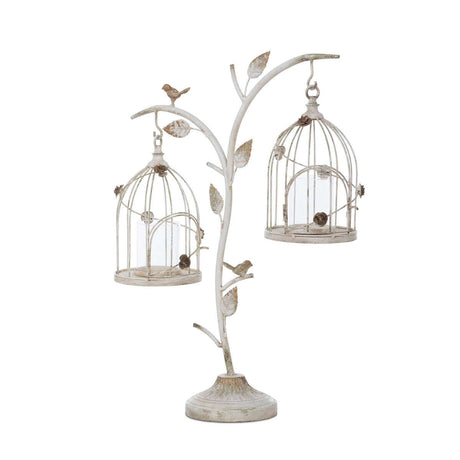 Vintage Birdcage Candle Holder with Hanging Lanterns-Candle Holder-Parc Decor
