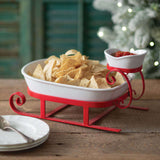 Vintage Christmas Party Platter Sled-Serving platter-Parc Decor