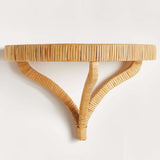 Vintage Coastal Rattan Wall Shelf-Wall Shelves & Ledges-Parc Decor