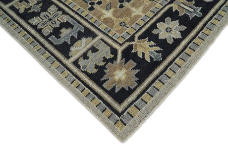 Vintage Distressed Hand Knotted Traditional Heriz Camel Custom Made wool Area Rug