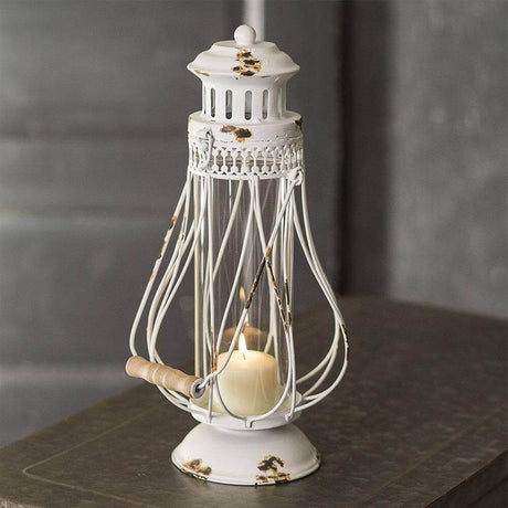 Vintage Distressed Metal Candle Lantern-Candleholder-Parc Decor