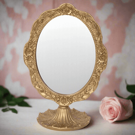 Vintage Gold Vanity Mirror-Mirror-Parc Decor