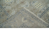 Vintage Hand Knotted 8x10 Traditional Oxidized Textured Low Pile Wool Rug