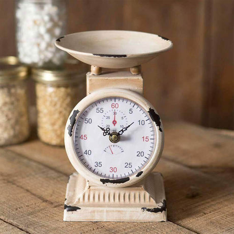 Vintage Inspired Kitchen Scale Clock-Clocks-Parc Decor