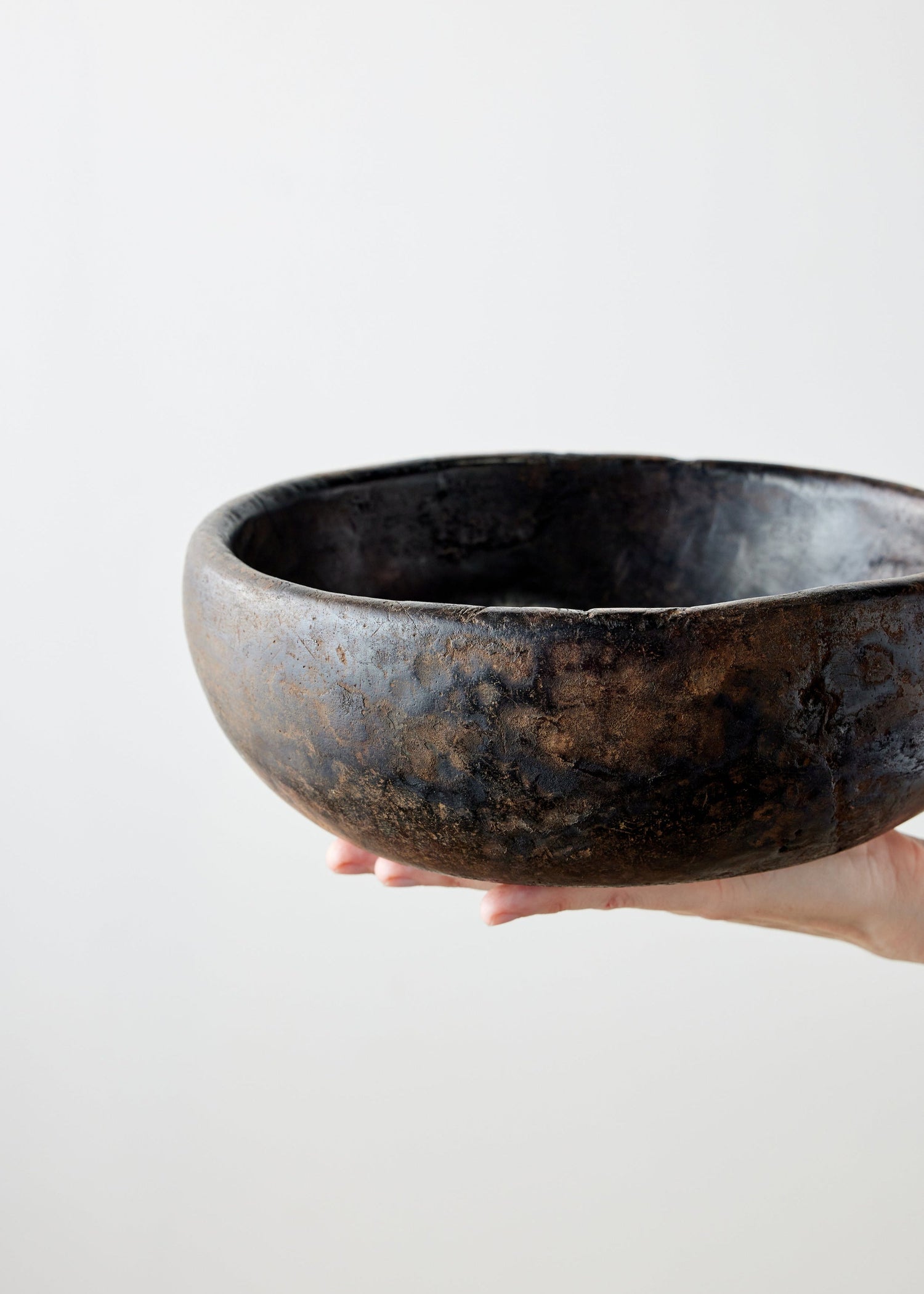 Vintage Iroko Wood Bowl-Decorative Bowl-Parc Decor