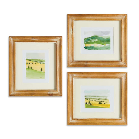 Vintage Italian Countryside Watercolor Wall Art (Set of 3)-Artwork-Parc Decor