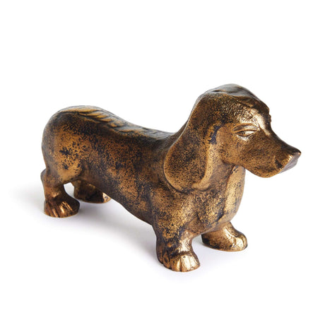 Vintage Metal Dachshund Sculpture in Bronze-Sculpture-Parc Decor