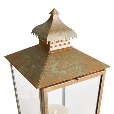 Vintage Pagoda-Top Large Metal Lantern-Lantern-Parc Decor