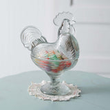 Vintage Rooster Candy Bowl in Glass-candy bowl-Parc Decor