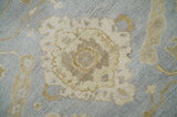 Vintage Style Charcoal, Beige and Olive 8x10 Hand knotted Oushak wool Area Rug
