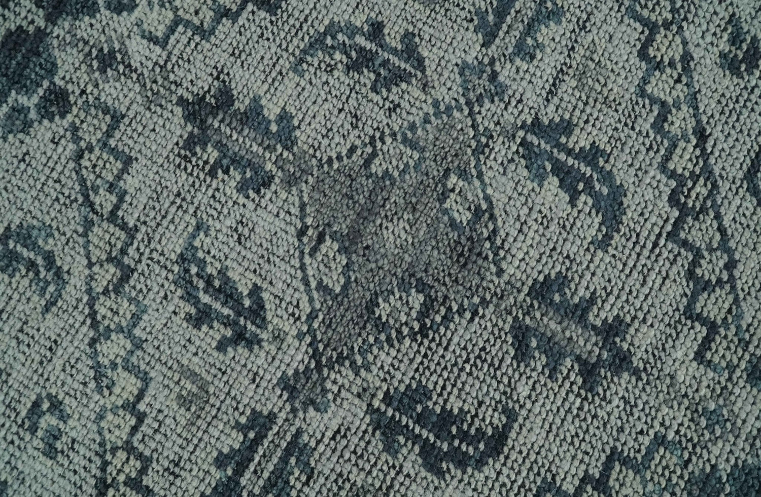 Vintage Style Distressed Traditional Hand Knotted Serapi Silver and Gray Multi Size Area Rug