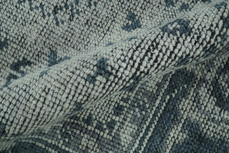 Vintage Style Distressed Traditional Hand Knotted Serapi Silver and Gray Multi Size Area Rug