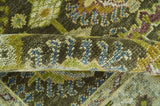 Vintage Style Earthy Green and Silver Traditional Hand Knotted Multi Size wool area rug