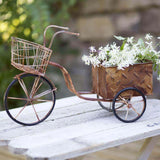 Vintage Tricycle Garden Planter in Weathered Metal-Planter-Parc Decor