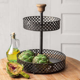 Vintage Two-Tier Fruit Basket Stand-Fruit Basket-Parc Decor