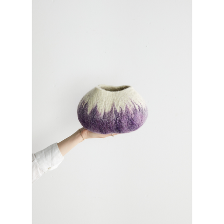 Violet Purple Decorative Wool Ukhamba Bowl