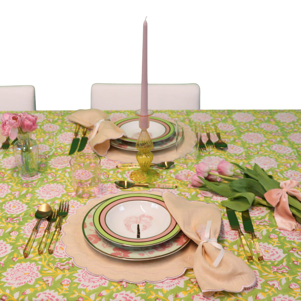 Viviana Venetia Blooms Organic Cotton Tablecloth