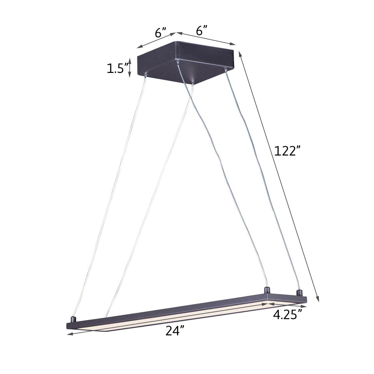 Wafer 24"L 1-Light LED Island Light Fixture Bronze Finish by Maxim