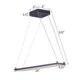 Wafer 24"L 1-Light LED Island Light Fixture Bronze Finish by Maxim