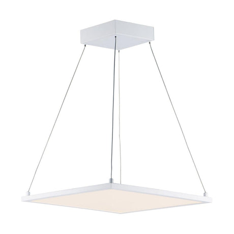 Wafer SQ 15"W 1-Light LED Pendant Light Fixture White Finish by Maxim-Pendant-Parc Decor