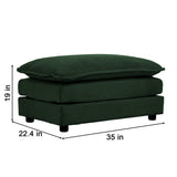 Walker Edison | Chenille Modular Cloud Couch with L-Shaped Sectional and Ottoman