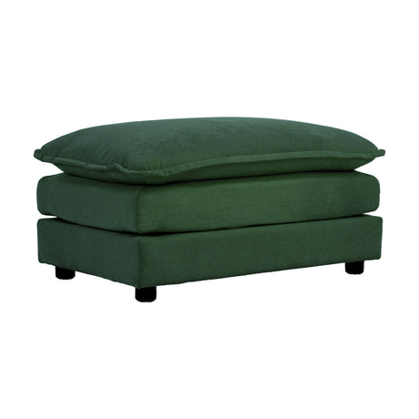 Walker Edison | Chenille Modular Cloud Couch with L-Shaped Sectional and Ottoman