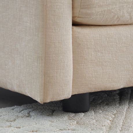 Walker Edison | Chenille Modular Cloud U-Shaped Sectional Sofa with Two Ottomans
