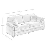 Walker Edison | Cloud Deep Seat Loveseat Sofa Set