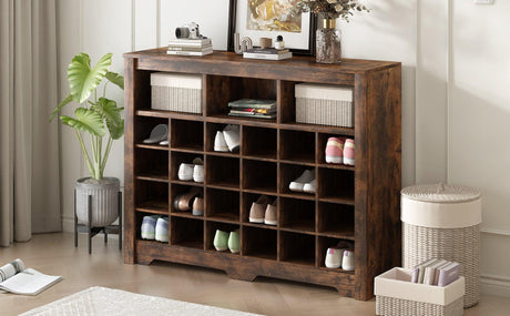 Walker Edison | Functional Shoe Cabinet for Stylish Organization
