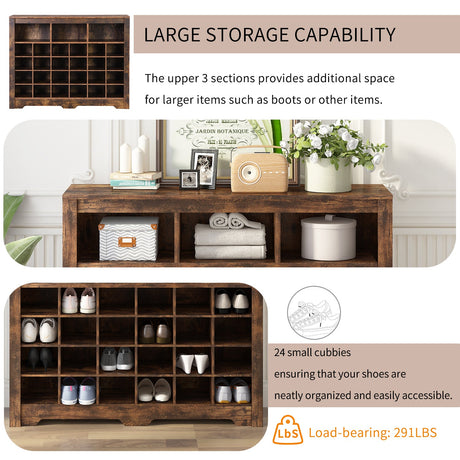 Walker Edison | Functional Shoe Cabinet for Stylish Organization