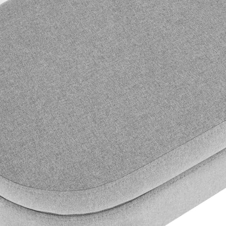 Walker Edison | Linen Oval Ottoman Storage Bench