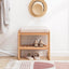 Walker Edison | Natural Solid Wood Entryway Shoe Bench