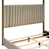 Walker Edison | Queen Size Upholstery Canopy Platform Bed