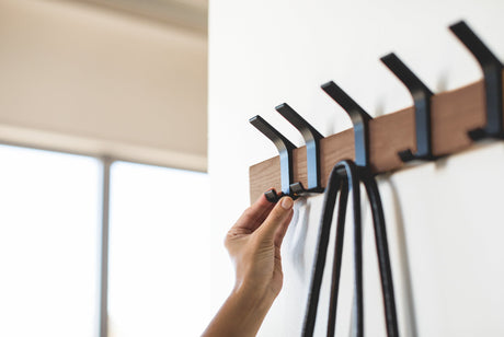 Wall-Mounted Coat Rack - Aluminum + Wood