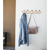 Wall-Mounted Coat Rack - Aluminum + Wood