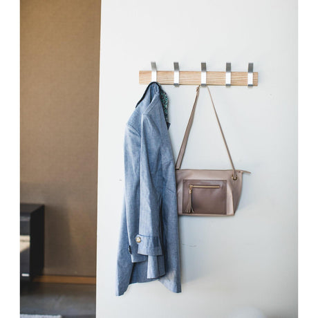 Wall-Mounted Coat Rack - Aluminum + Wood