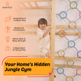 Walnut Modular | Swedish Ladder Jungle Gym - Wall Mounted