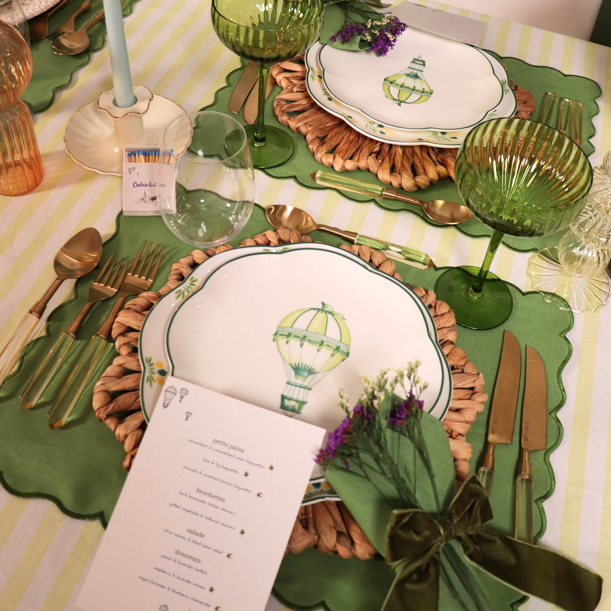 Water Hyacinth Placemat - Set of 4-Placemat-Parc Decor