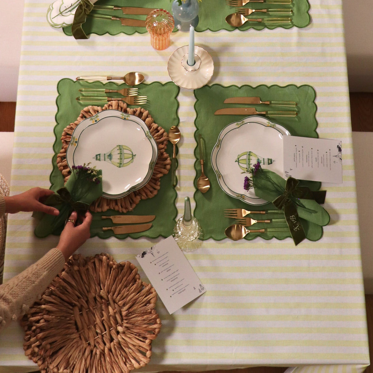 Water Hyacinth Placemat - Set of 4-Placemat-Parc Decor