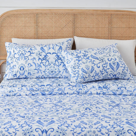 Watercolor Floral Sheet Set - Delia Collection