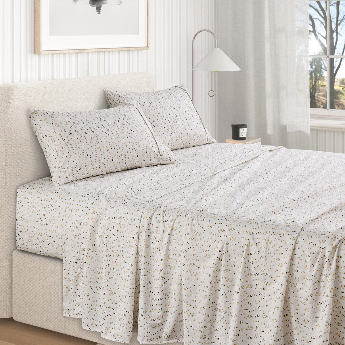 Watercolor Floral Sheet Set - Delia Collection